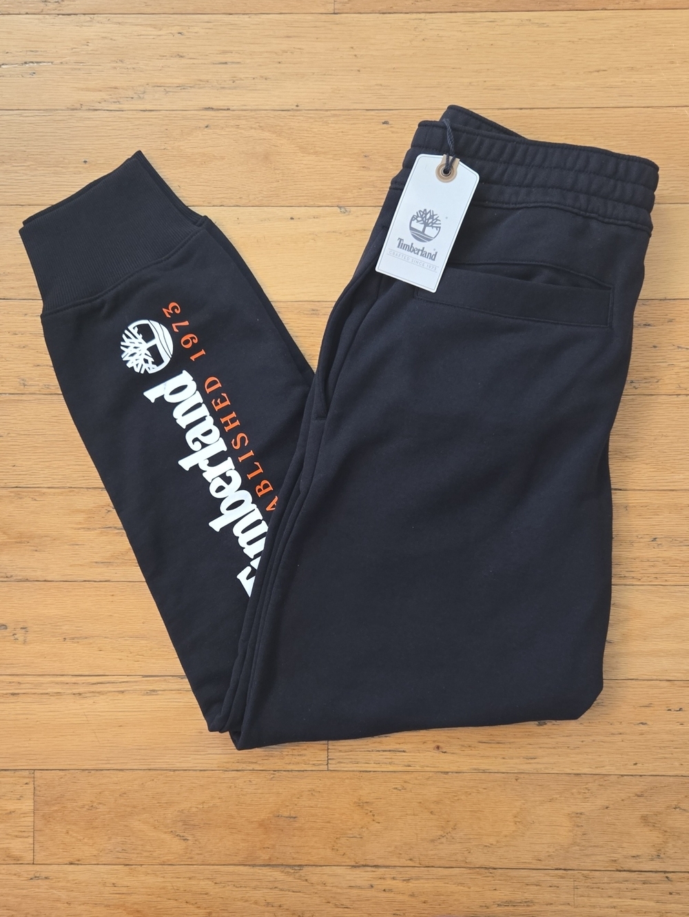Timberland EST. 1973 Core Joggers Men's Size 30" x 29" Black w/Logo #TB0A1Z2Q